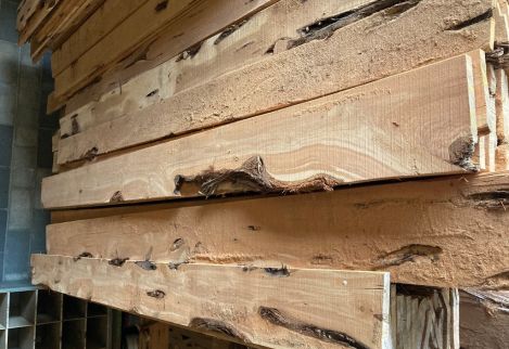 These 1" thick milled cedar boards have square edges and are great for creating faux beams and columns.