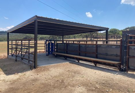 We built this set of pens for one of our good customers, specifically designed to make working his longhorn cattle more efficient.