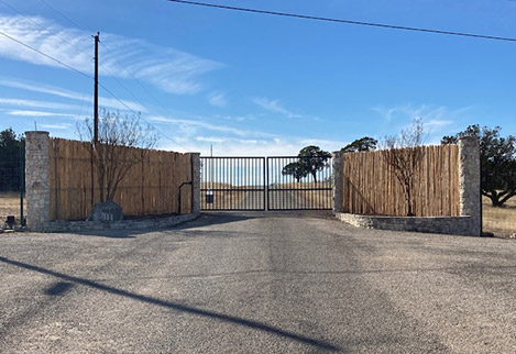 We brought new life to this Hill Country Ranch using our peeled cedar staves to accent their stone work.